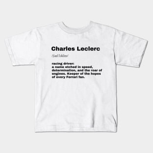 Charles Leclerc F1 T-shirt, Formula 1, dictionary definition Kids T-Shirt